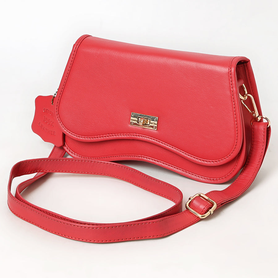 Never Mind Western Cross Body Genuine Leather Handbag Purse Wallet Bag For Women Girls Red - Uhorse