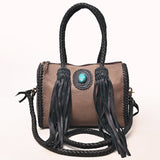 American Darling Duffel Hair on Genuine Leather Western Women Bag | Handbag Duffle Weekend Travel Bags for