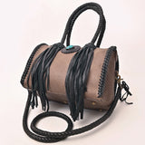 American Darling Duffel Hair on Genuine Leather Western Women Bag | Handbag Duffle Weekend Travel Bags for