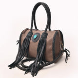 American Darling Duffel Hair on Genuine Leather Western Women Bag | Handbag Duffle Weekend Travel Bags for