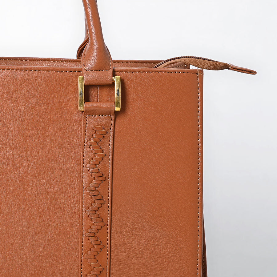 Never Mind Briefcase Genuine Leather Women Bag Western Handbag Purse