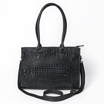 American Darling Tote Crocodile Embossed Genuine Leather Women Bag Western Handbag Purse