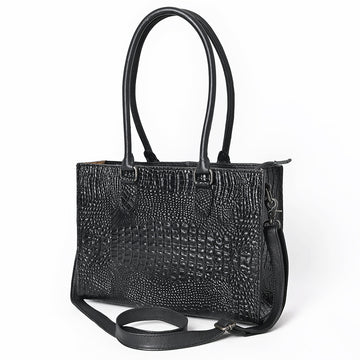 American Darling Tote Crocodile Embossed Genuine Leather Women Bag Western Handbag Purse