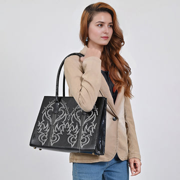 American Darling Tote Bag Beautifully Embosed Leather women