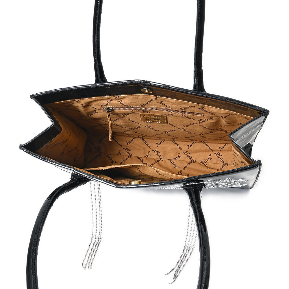 American Darling Tote Bag Beautifully Embosed Leather women