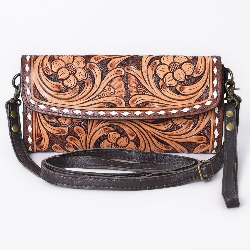 American Darling Crossbody Hand Tooled Genuine Leather women bag western handbag purse