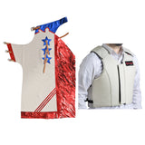 HILASON Western Horse Bull Riding Safety Leather Protective Vest & Rodeo Chaps Combo