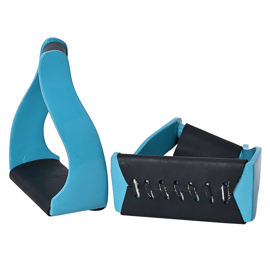 Hilason Lightweight Aluminum Western Horse Stirrups With Non Slip Tread Turquoise - Uhorse