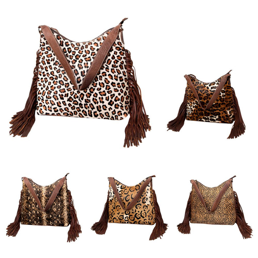 American Darling Women's Hobo Bag Western Hair-On Genuine Leather Handbag and Ladies Purse