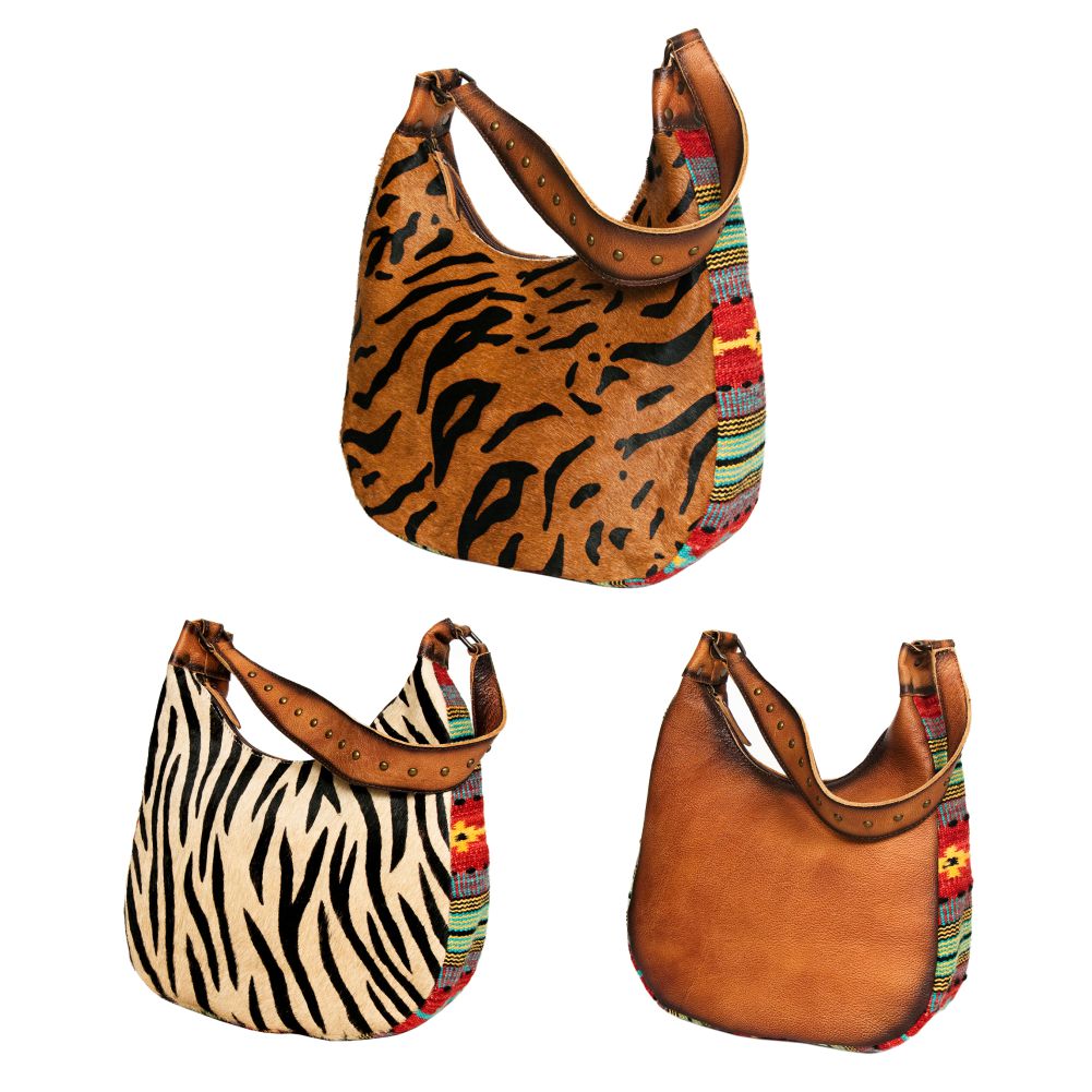 American Darling Hobo Hair-On Saddle Blanket Genuine Leather women bag western handbag purse