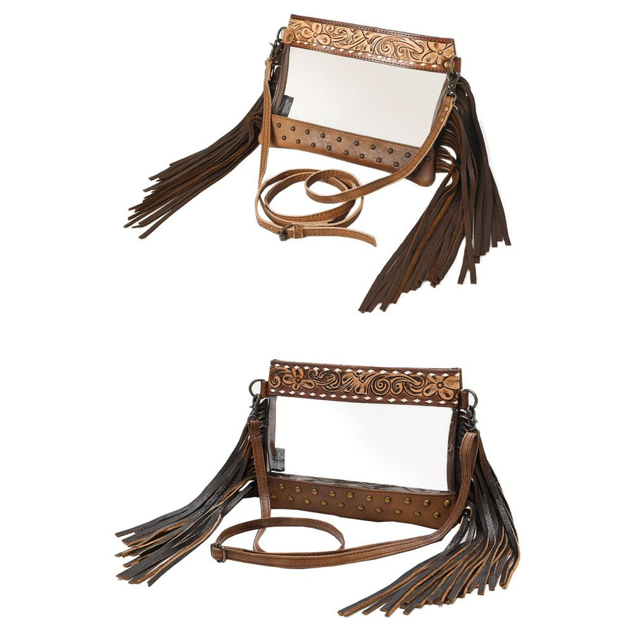 American Darling Clear Bag Full Grain Genuine Leather Western Women Handbag Purse | for Cute Travel