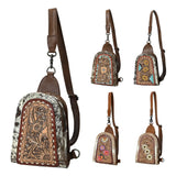 American Darling Sling Beautifully Hand Tooled Hair-On Genuine Leather women bag western handbag purse