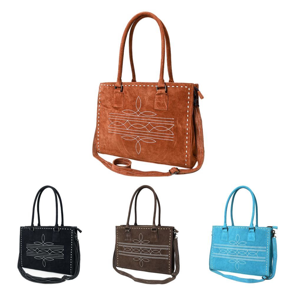 American Darling Tote Genuine Suede Leather Women Bag Western Handbag Purse