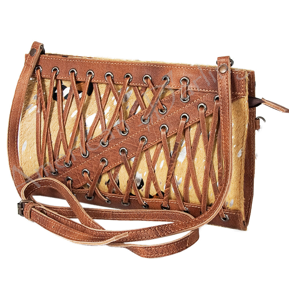 American Darling Cross Body Hair On Full Grain Genuine Leather Western Women Bag Handbag Purse |