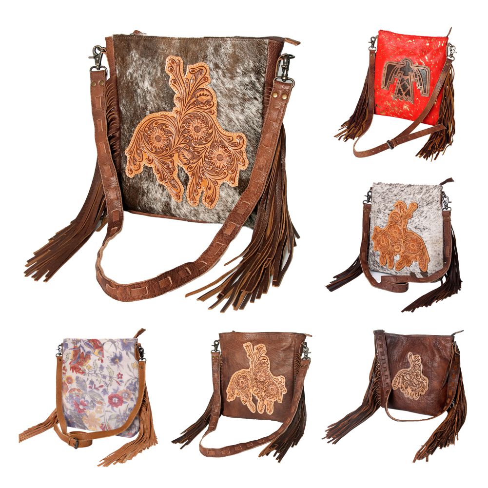 American Darling Cross Body Hair on Genuine Leather Western Women Bag Handbag Purse | Crossbody for Cute Bags