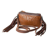 American Darling Coin Purse Crocodile Embossed Genuine Leather Western Women Bag | Handbag Wallet Purses for