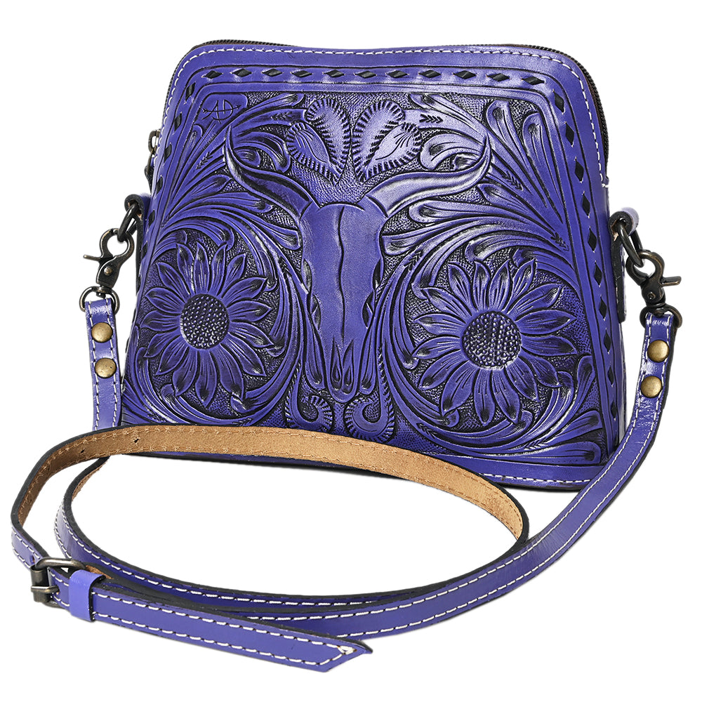 American Darling Cross Body Hand Tooled Genuine Leather Western Women Bag Handbag Purse | Crossbody for Cute