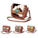 American Darling Messenger Hand Tooled Saddle Blanket Genuine Leather Western Women Bag Handbag Purse | Cute