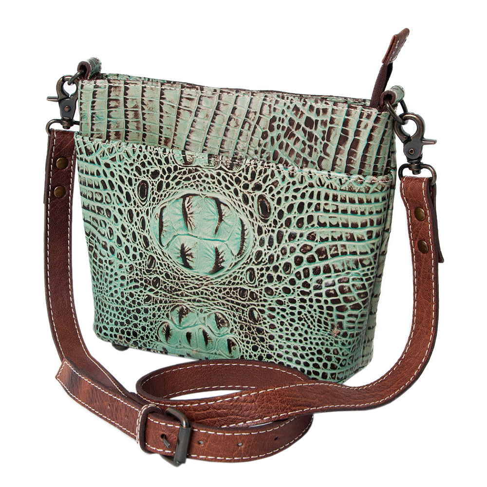 American Darling Cross Body Crocodile Embossed Genuine Leather Western Women Bag Handbag | for Cute Laptop