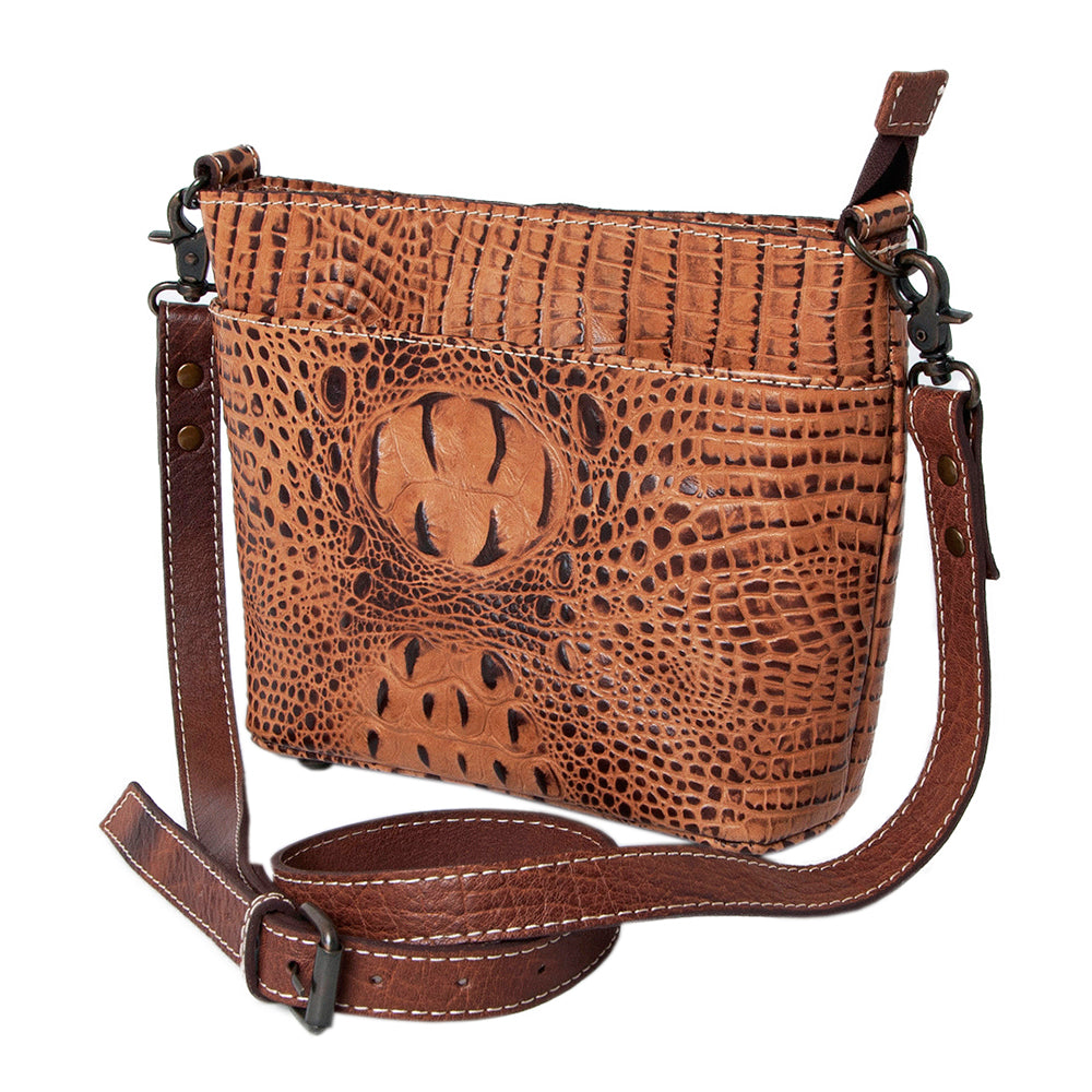 American Darling Cross Body Crocodile Embossed Genuine Leather Western Women Bag Handbag | for Cute Laptop