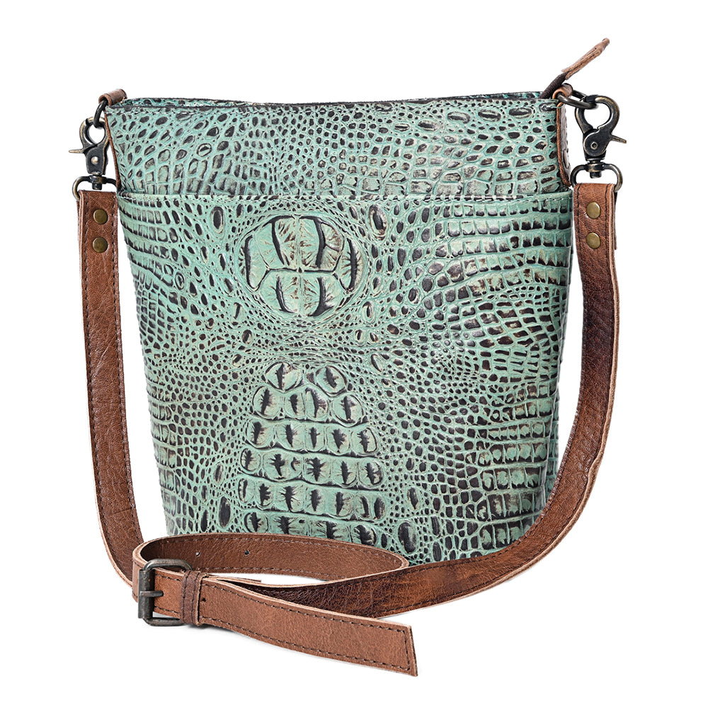 American Darling Cross Body Crocodile Embossed Genuine Leather Western Women Bag Handbag Purse | Crossbody for Cute