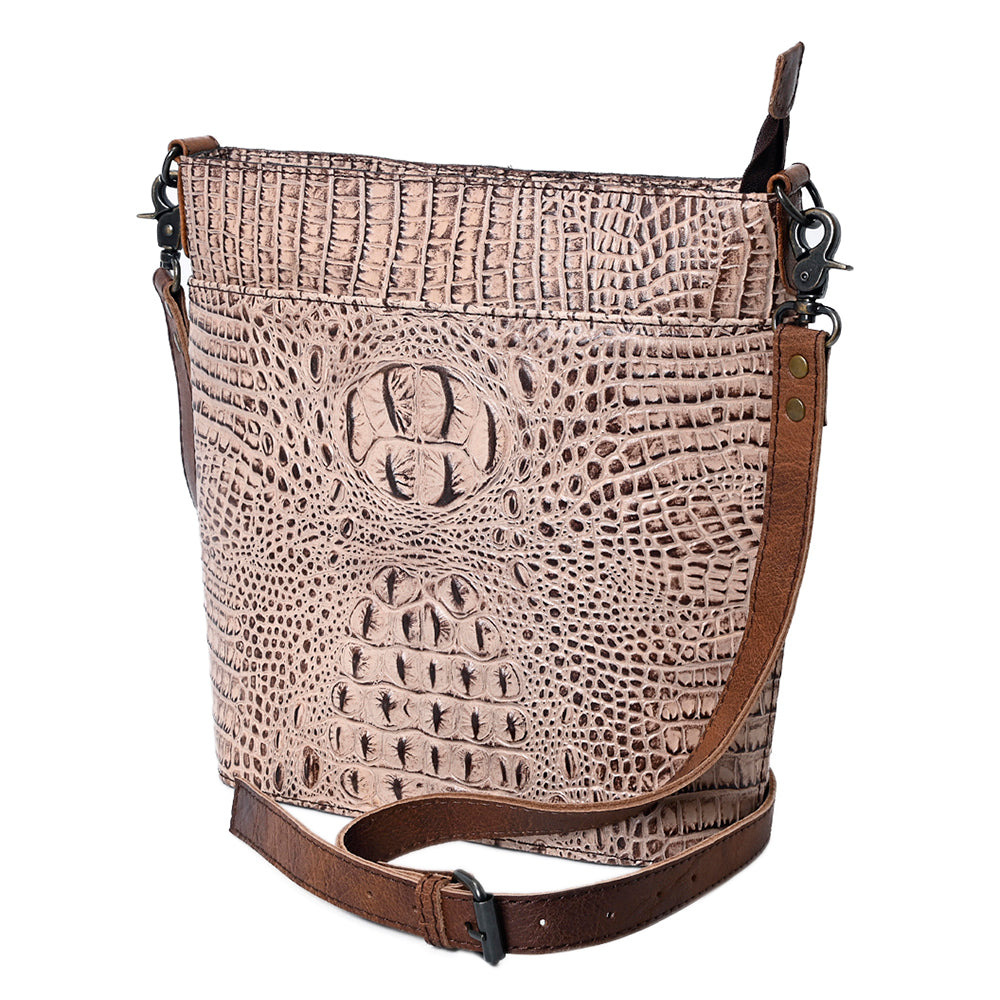 American Darling Cross Body Crocodile Embossed Genuine Leather Western Women Bag Handbag Purse | Crossbody for Cute
