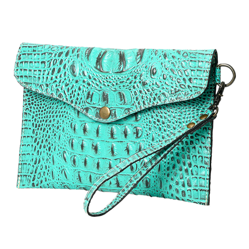 American Darling Coin Purse Crocodile Embossed Genuine Leather Western Women Bag | Handbag Wallet Purses