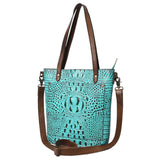 American Darling Tote Crocodile Embossed Genuine Leather Western Women Bag Handbag | for Cute Laptop