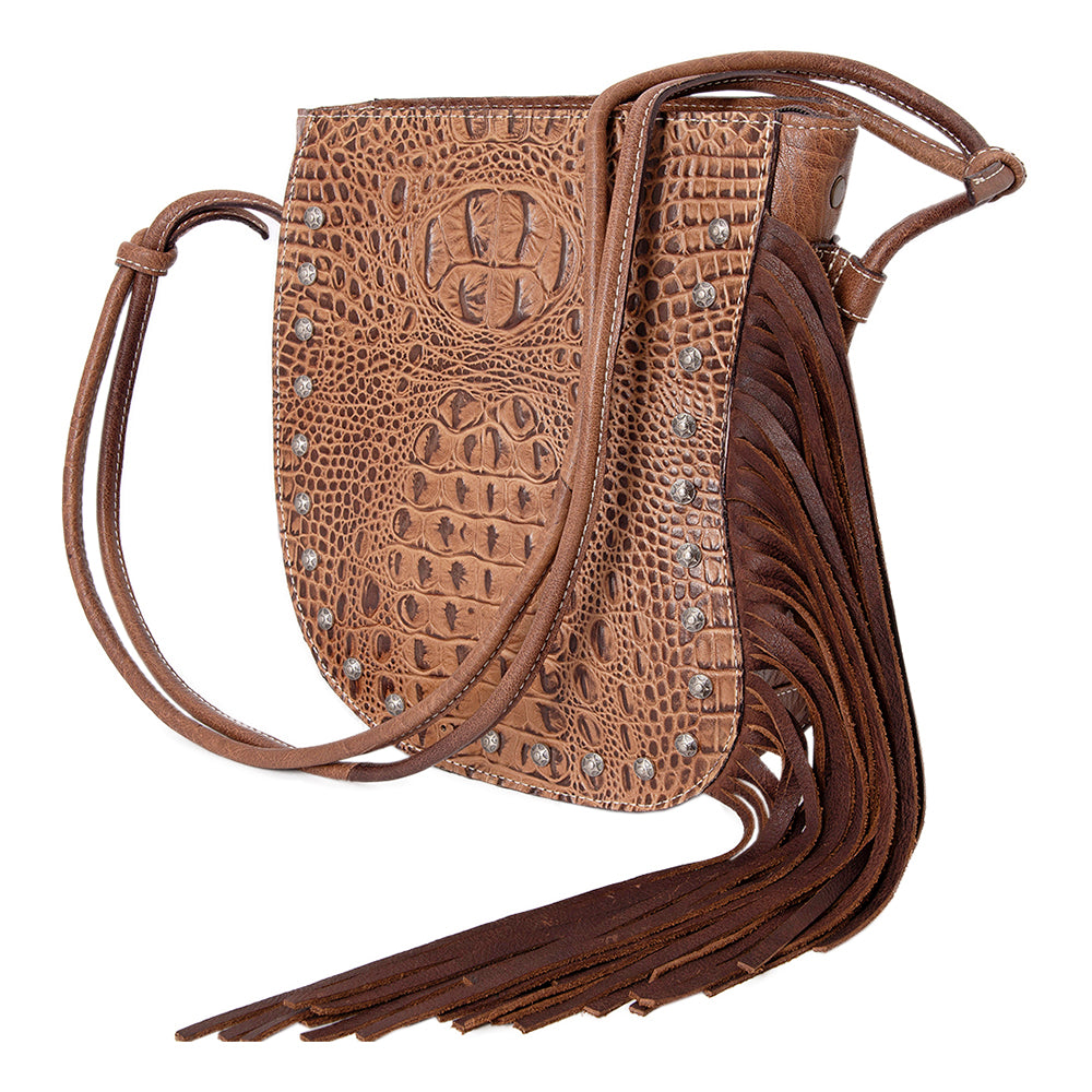 American Darling Tote Crocodile Embossed Genuine Leather Western Women Bag Handbag | for Cute Laptop
