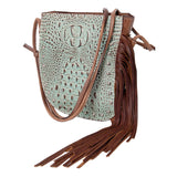 American Darling Tote Crocodile Embossed Genuine Leather Western Women Bag Handbag | for Cute Laptop