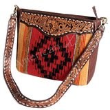 American Darling Large Crossbody Hand Tooled Saddle Blanket Genuine Leather Western Women Bag Handbag Purse | for Cute