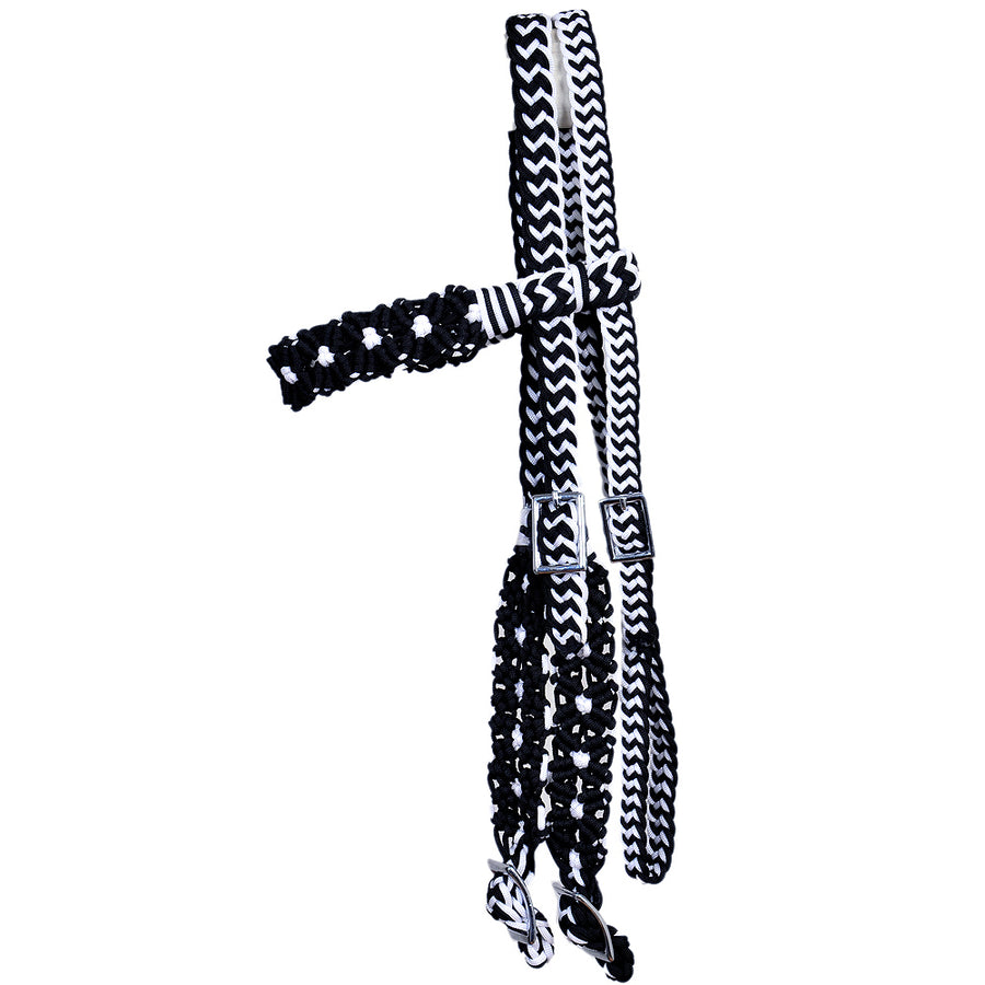 Horse Bridle Headstall Flat Braided Paracord Hilason