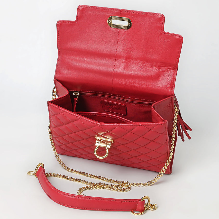 Never Mind Western Cross Body Genuine Leather Handbag Purse Wallet Bag For Women Girls