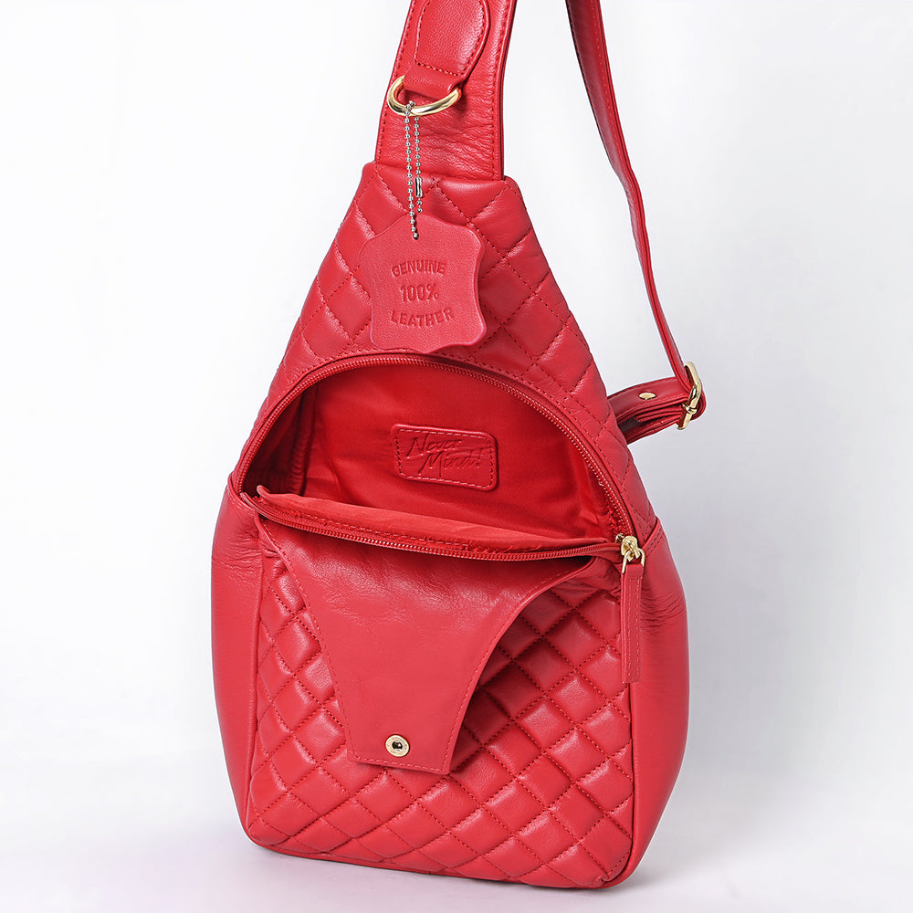 Never Mind Sling Genuine Leather Women Bag Western Handbag Purse