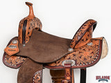 Flex Tree Western Horse Saddle In American Leather Barrel Trail Hilason