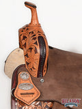 Flex Tree Western Horse Saddle In American Leather Barrel Trail Hilason