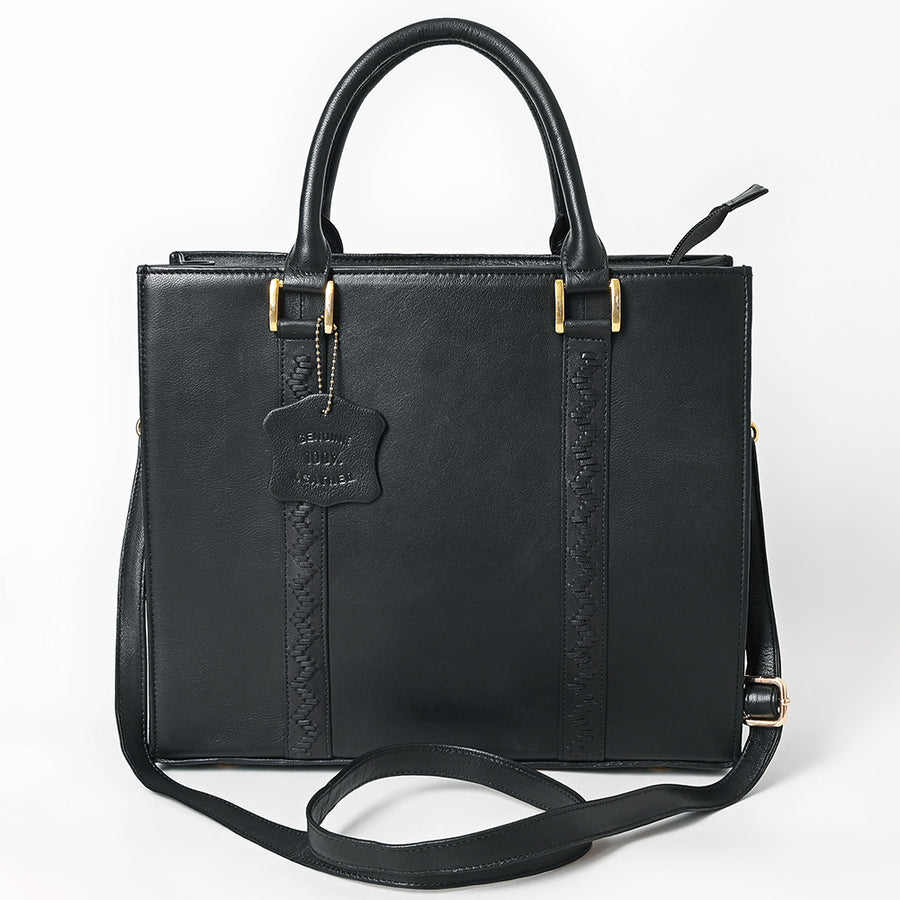 Never Mind Briefcase Genuine Leather Women Bag Western Handbag Purse