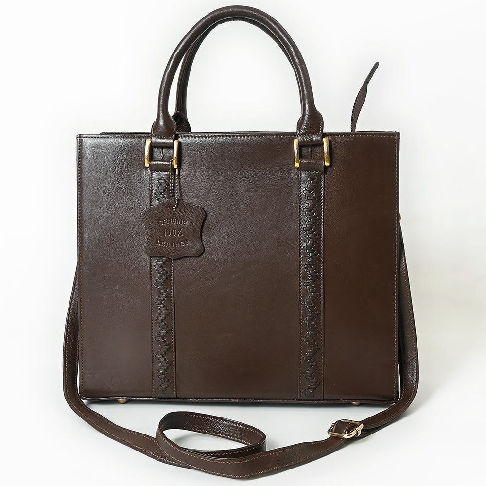 Never Mind Briefcase Genuine Leather Women Bag Western Handbag Purse