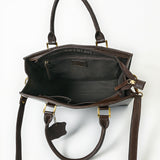 Never Mind Briefcase Genuine Leather Women Bag Western Handbag Purse