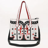 American Darling Tote Hand Printed Genuine Leather Women Bag Western Handbag Purse