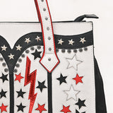 American Darling Tote Hand Printed Genuine Leather Women Bag Western Handbag Purse