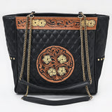 American Darling Tote Bag Beautifully Hand Tooled Leather women