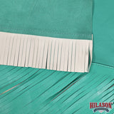 HILASON Pro Rodeo Bull Riding Chaps Genuine Leather Turquoise