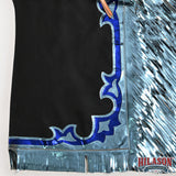 HILASON Pro Rodeo Bull Riding Chaps Genuine Leather Black