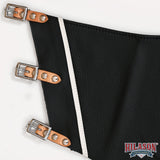 HILASON Pro Rodeo Bull Riding Chaps Genuine Leather Black