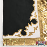 HILASON Pro Rodeo Bull Riding Chaps Genuine Leather Black