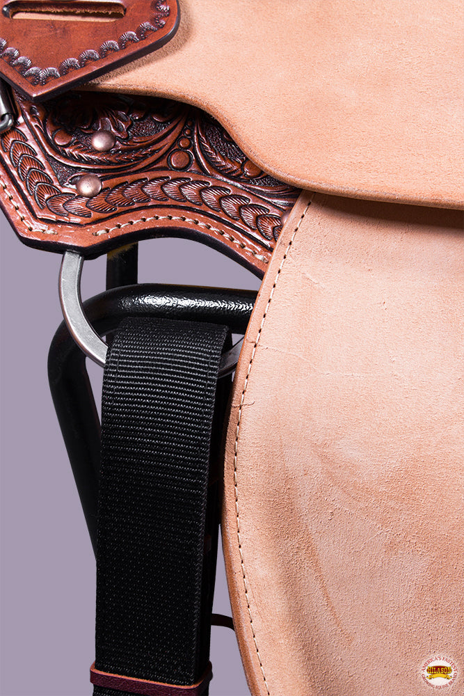 HILASON Western Horse Saddle American Leather Trail Barrel Brown