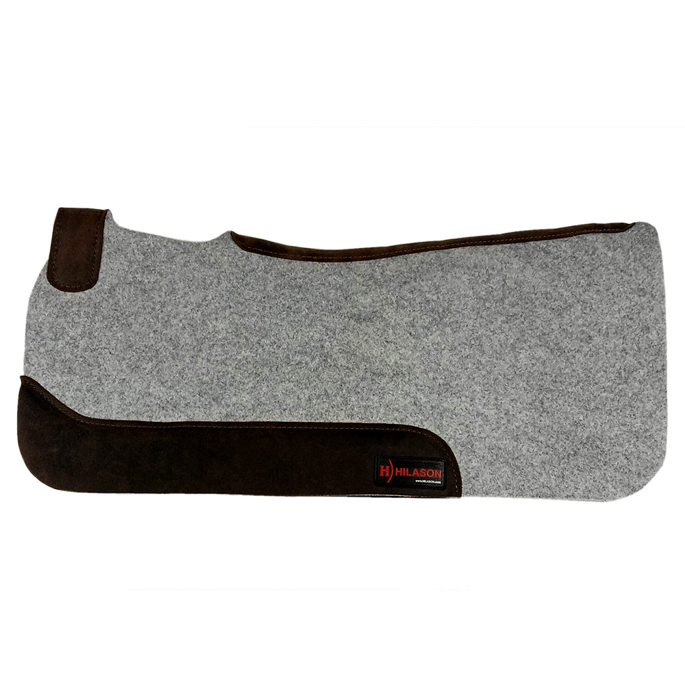 Hilason Western Wool Felt Horse Saddle Pad W/ Leather Border