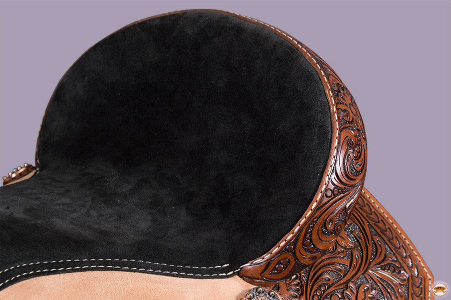 Hilason Western Horse Barrel Racing Wooden Tree American Leather Saddle