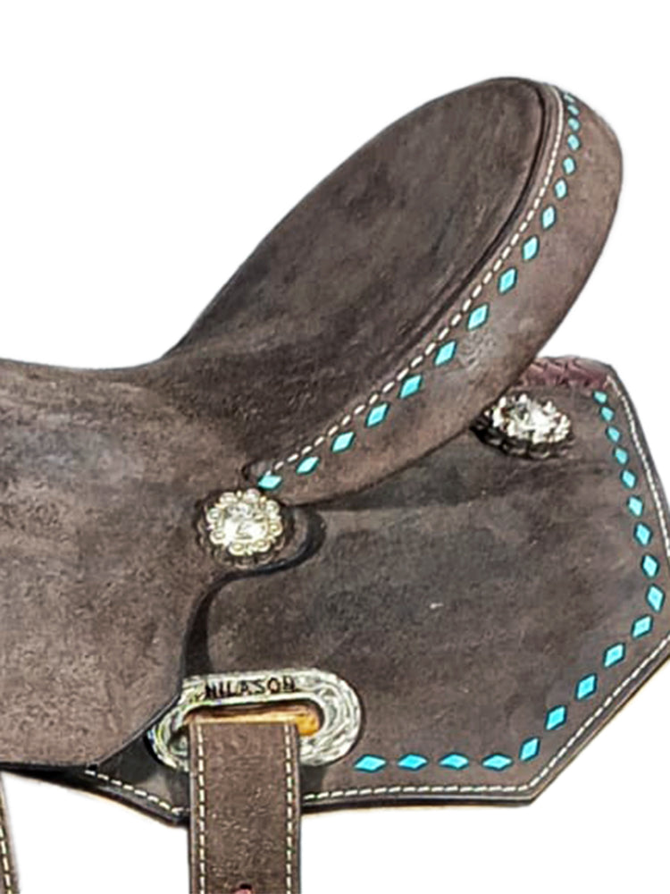 Hilason Flex Tree Western Horse Saddle American Leather Trail Barrel